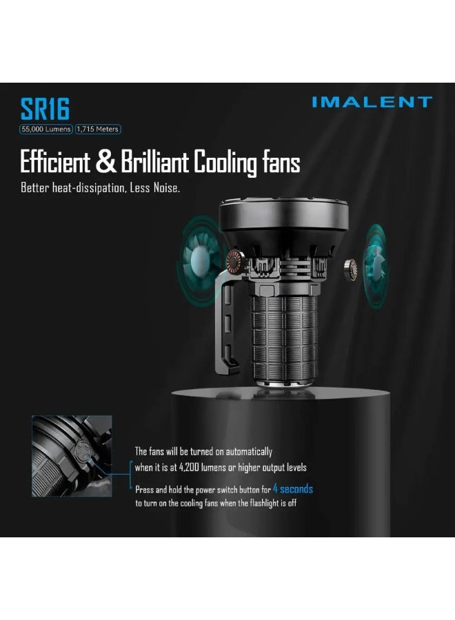 IMALENT SR16 Rechargeable Flashlight – 55,000 Lumens Super Bright LED Flashlight - Image 3